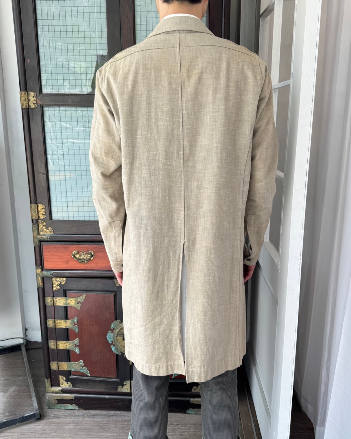 The viridi anne 코튼 숍 코트 상품이미지3