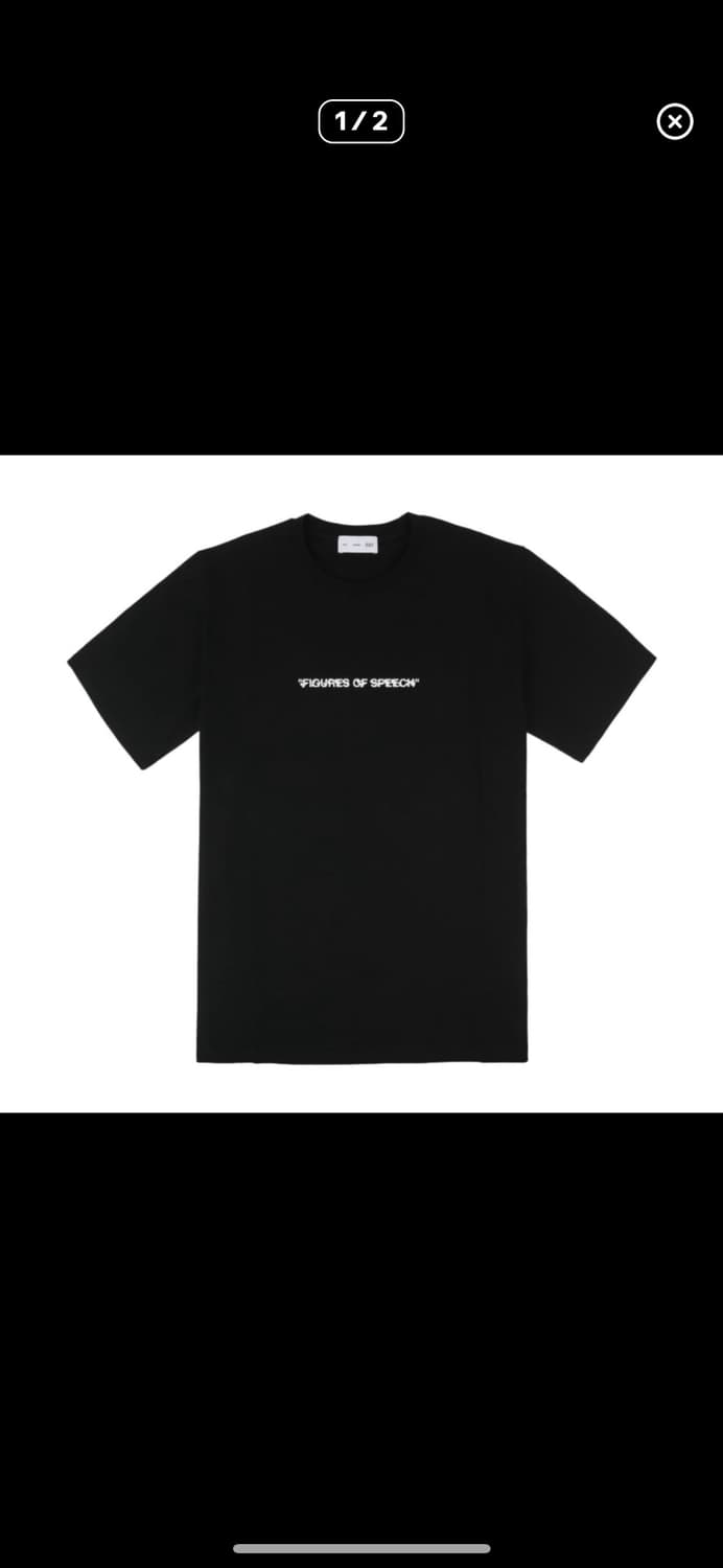 포스트아카이브팩션 오프화이트 피규어 오브 스피치 반팔 상품이미지3