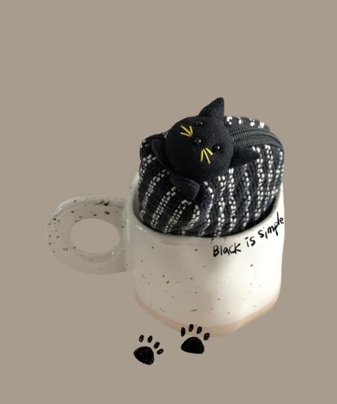 버니버로우 블랙 이즈 심플 고양이지갑 상품이미지3