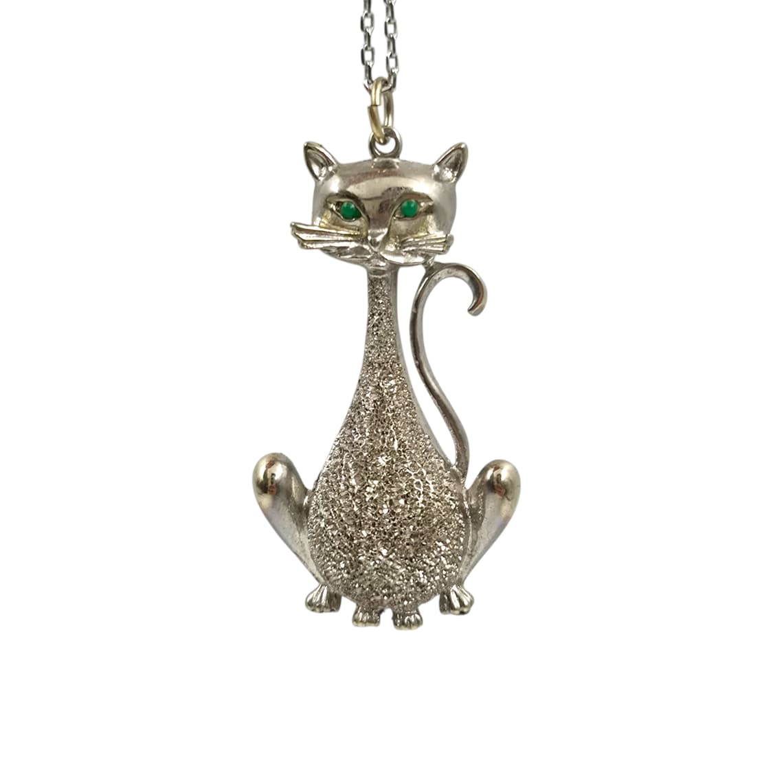 60s 미국 빈티지 크리스탈 고양이 목걸이 상품이미지1