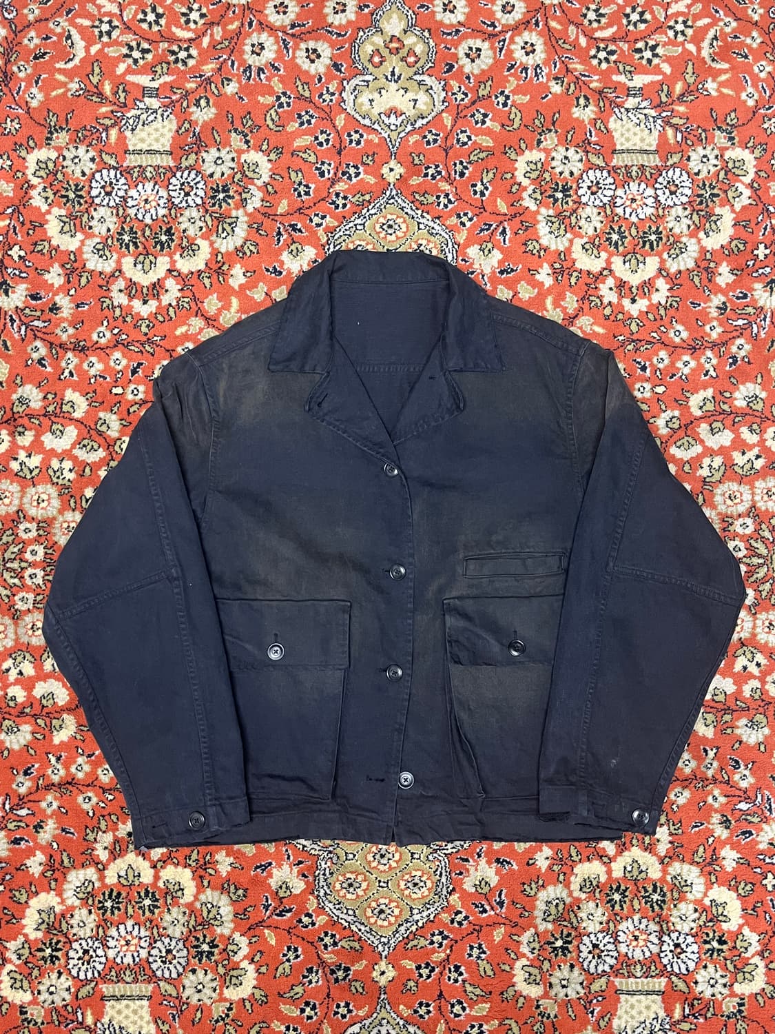 [L] 빈티지 썬페이딩 리얼 워크 자켓 블랙 상품이미지1