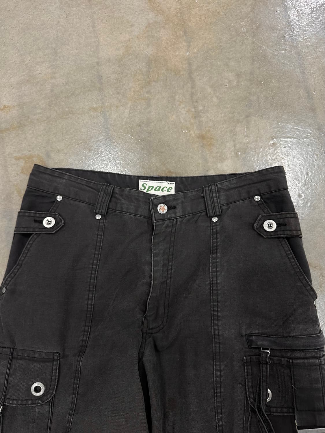 재팬빈티지 스타버튼 버클 부츠컷카고팬츠 코코아 상품이미지9