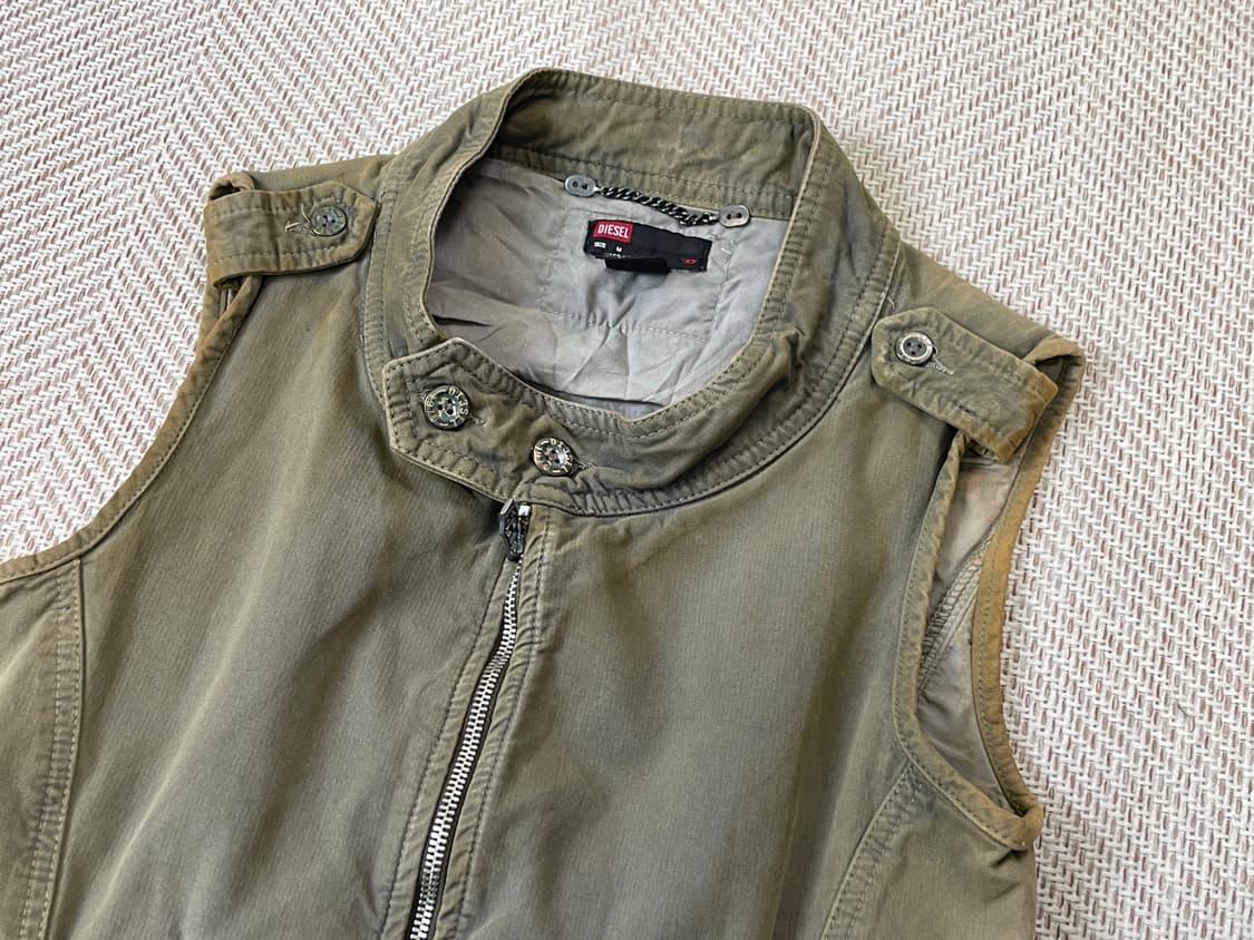 DIESEL 디젤 워크 유틸리티 코튼 벨티드 베스트 J03365 상품이미지5