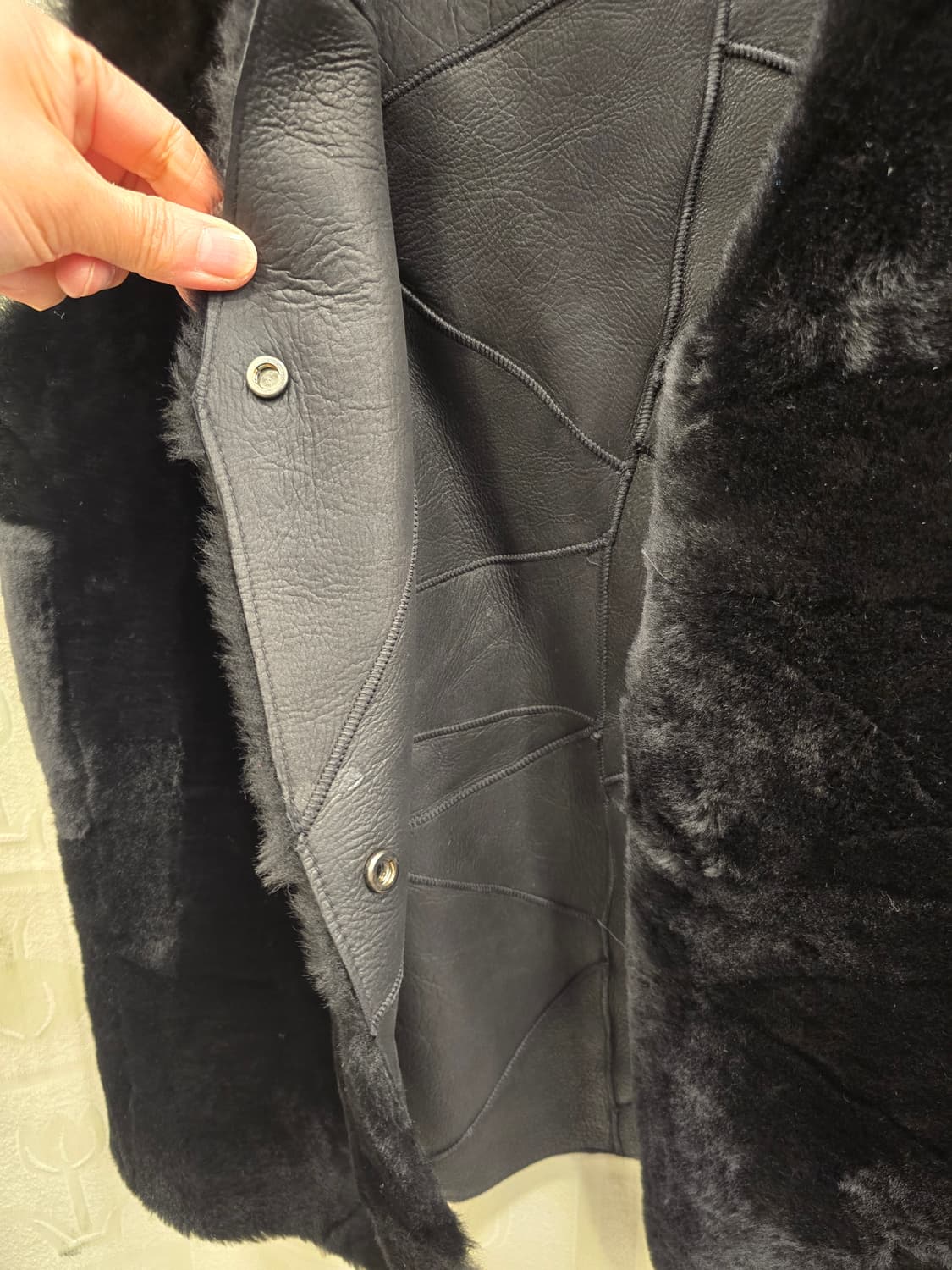 새상품) 안디아타 ANDIATA 양털 양가죽 조끼 베스트 프리사이즈 상품이미지5