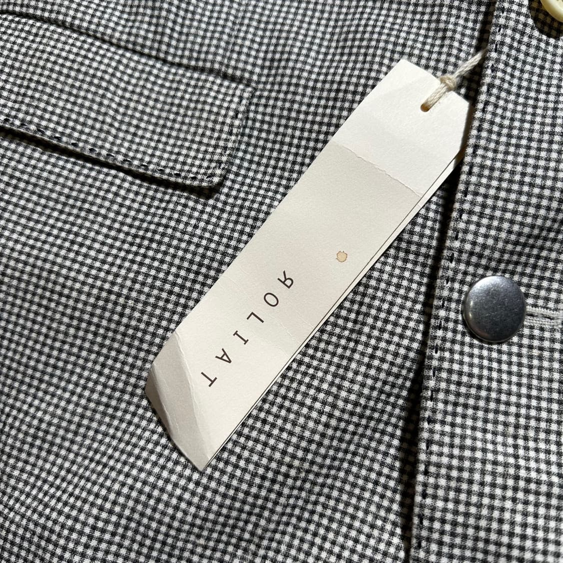 (새상품) Roliet 카라리스 린넨 코튼 체크 자켓 상품이미지7