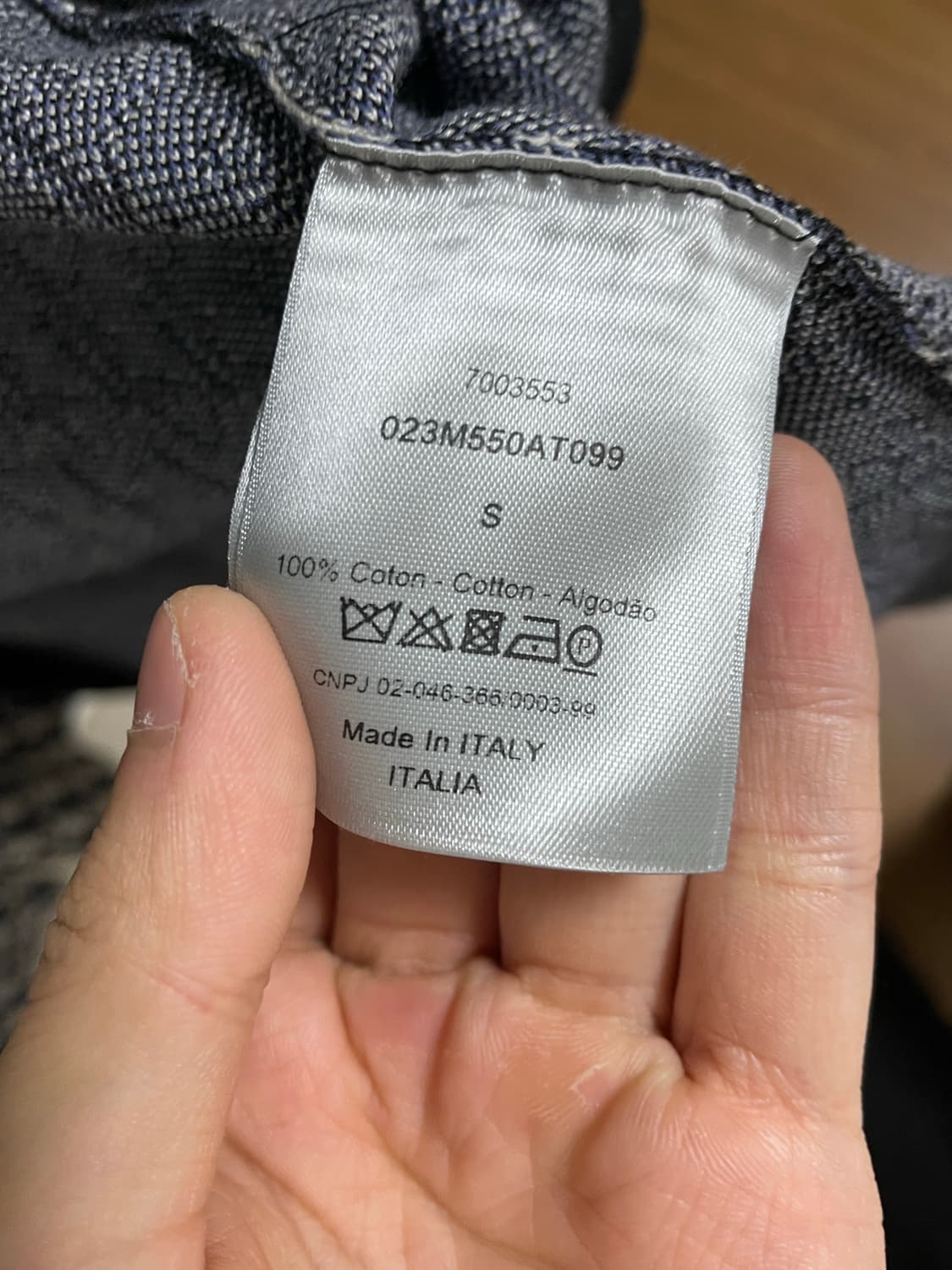 디올 오블리크 니트 오버셔츠 사이즈 s (옷걸이 보유) 상품이미지6