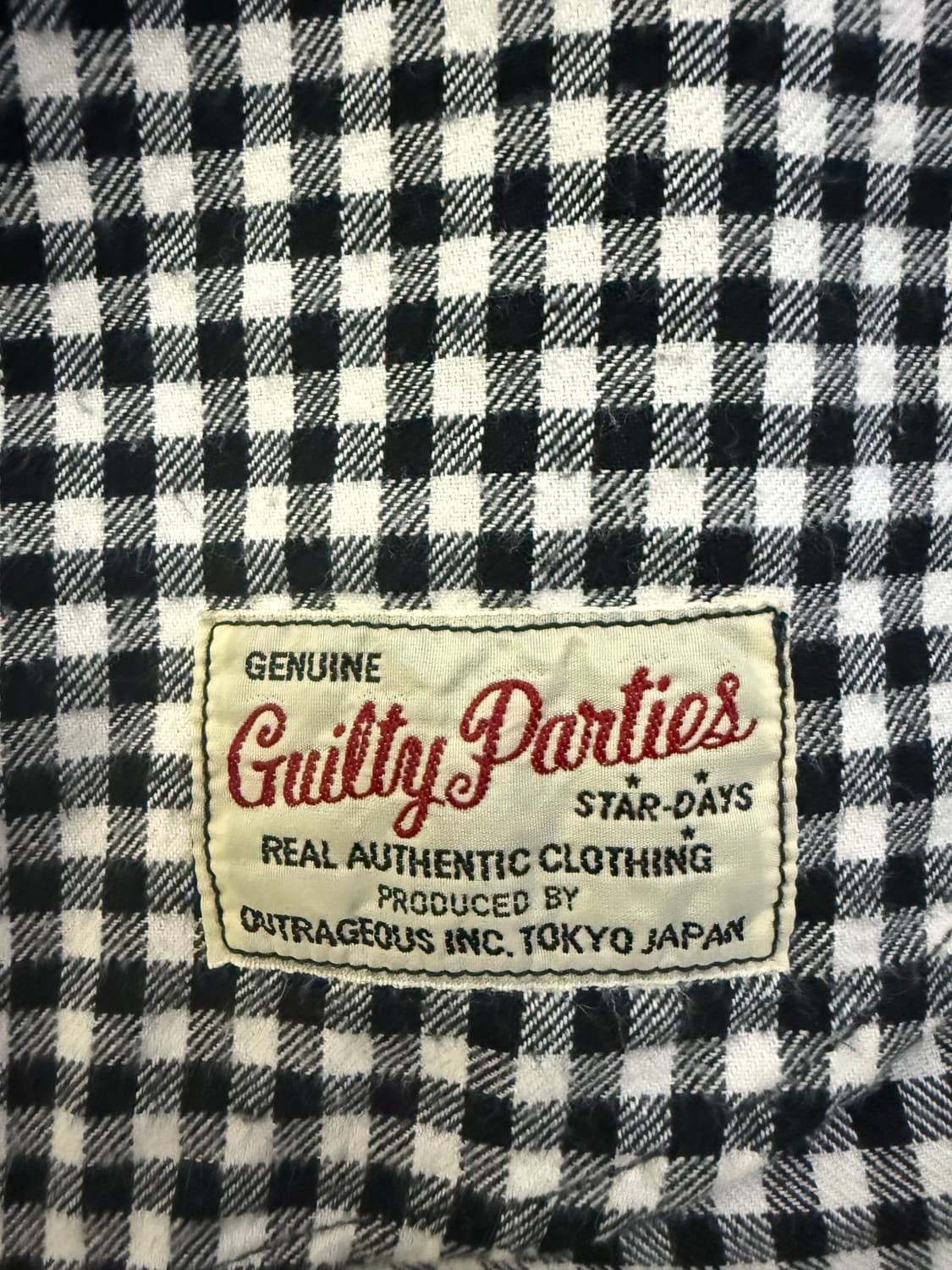 와코마리아 Guilty Parties 블랙 앤 화이트 체크 셔츠 길티파티 상품이미지5