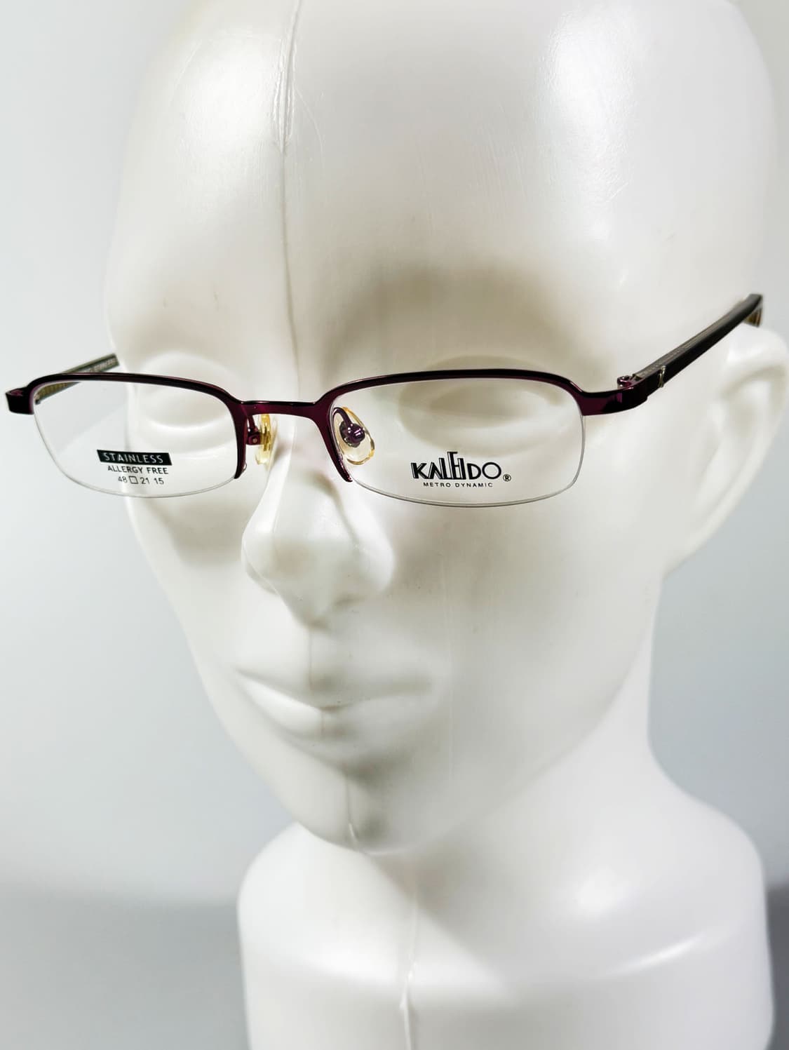 90s KALEIDO 스퀘어 반무테 빈티지 데드스탁 안경 상품이미지8