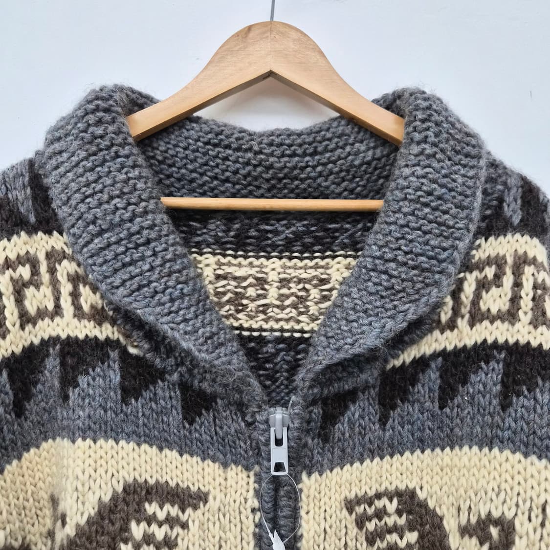 빈티지 코위찬 집업 니트 가디건 남성 2XL 상품이미지5