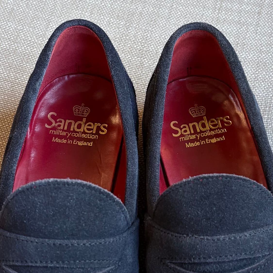 [UK7/260] 영국 Sanders 네이비 스웨이드 페니로퍼 상품이미지9