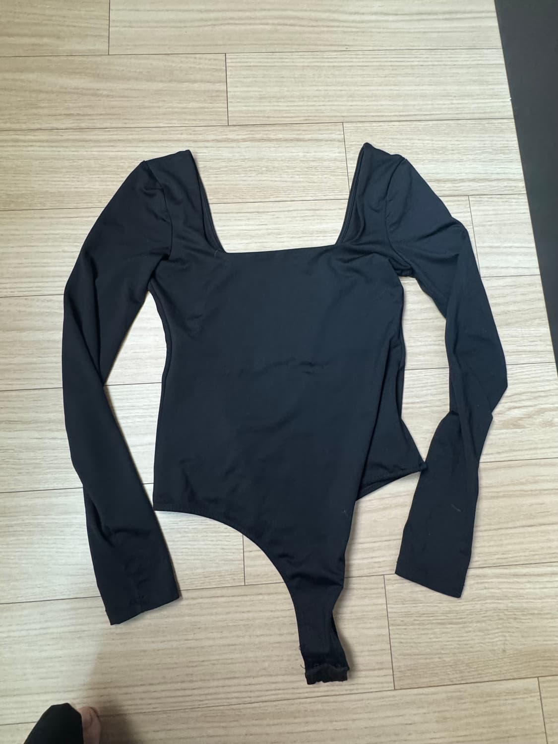 Zara  블랙 스퀘어넥 바디수트 M 상품이미지1