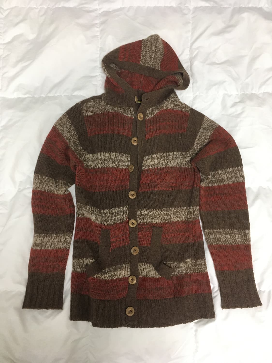 일본 빈티지 모리걸 미사st 줄무늬 가디건 상품이미지1