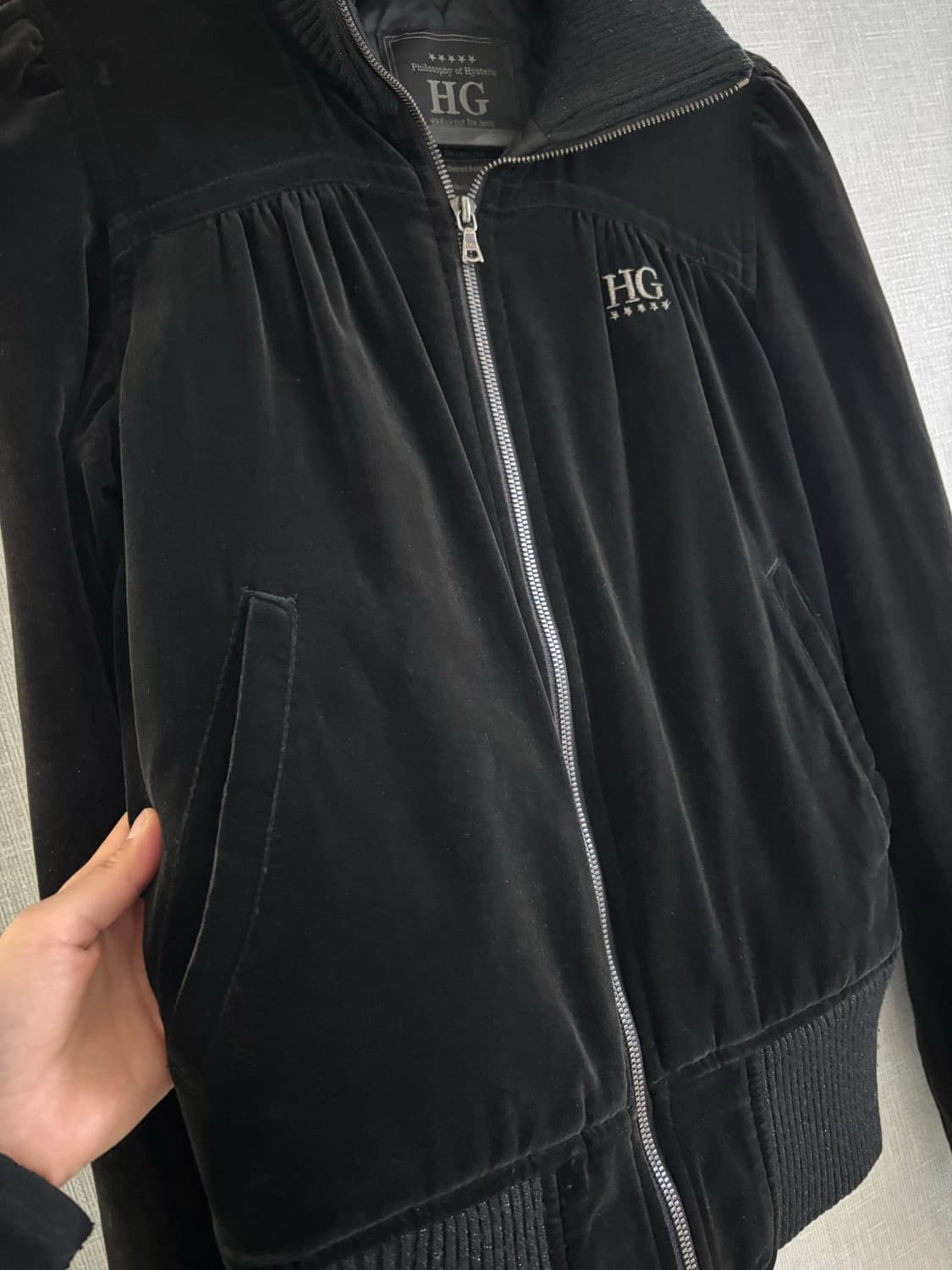 히스테릭글래머 벨벳 블루종 자켓 상품이미지4