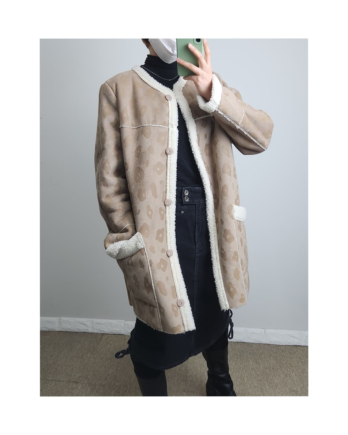 (S'muur)스웨이드 무스탕 자켓 상품이미지1