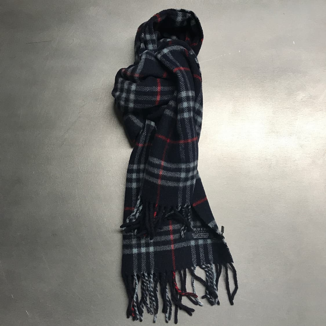 버버리 정품 램스울 머플러 네이비 상품이미지1