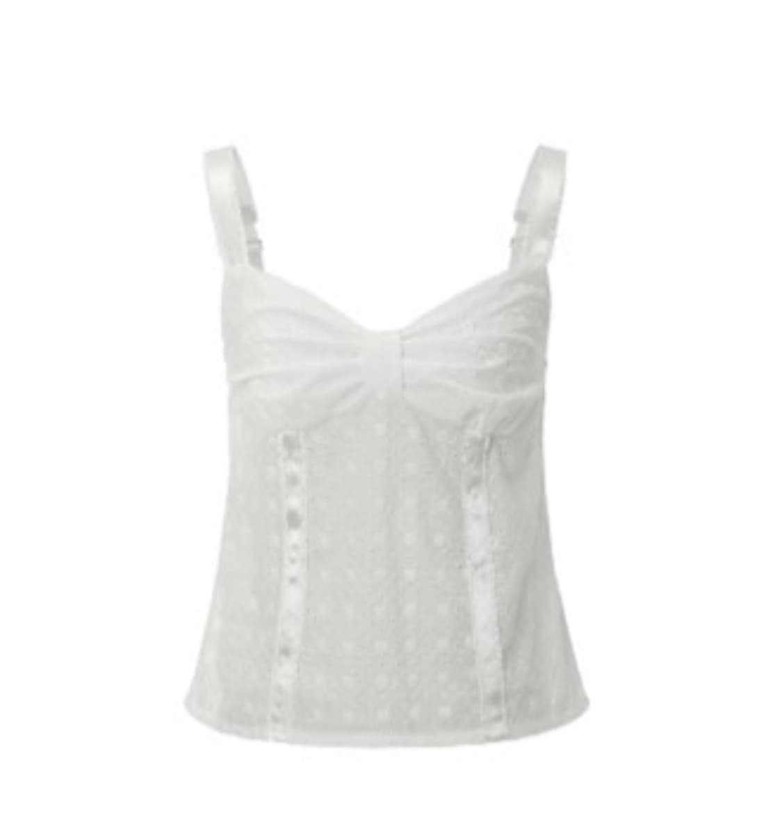 택ㅇ) 쓰리타임즈 리본 트림 탑 새상품 M 상품이미지1