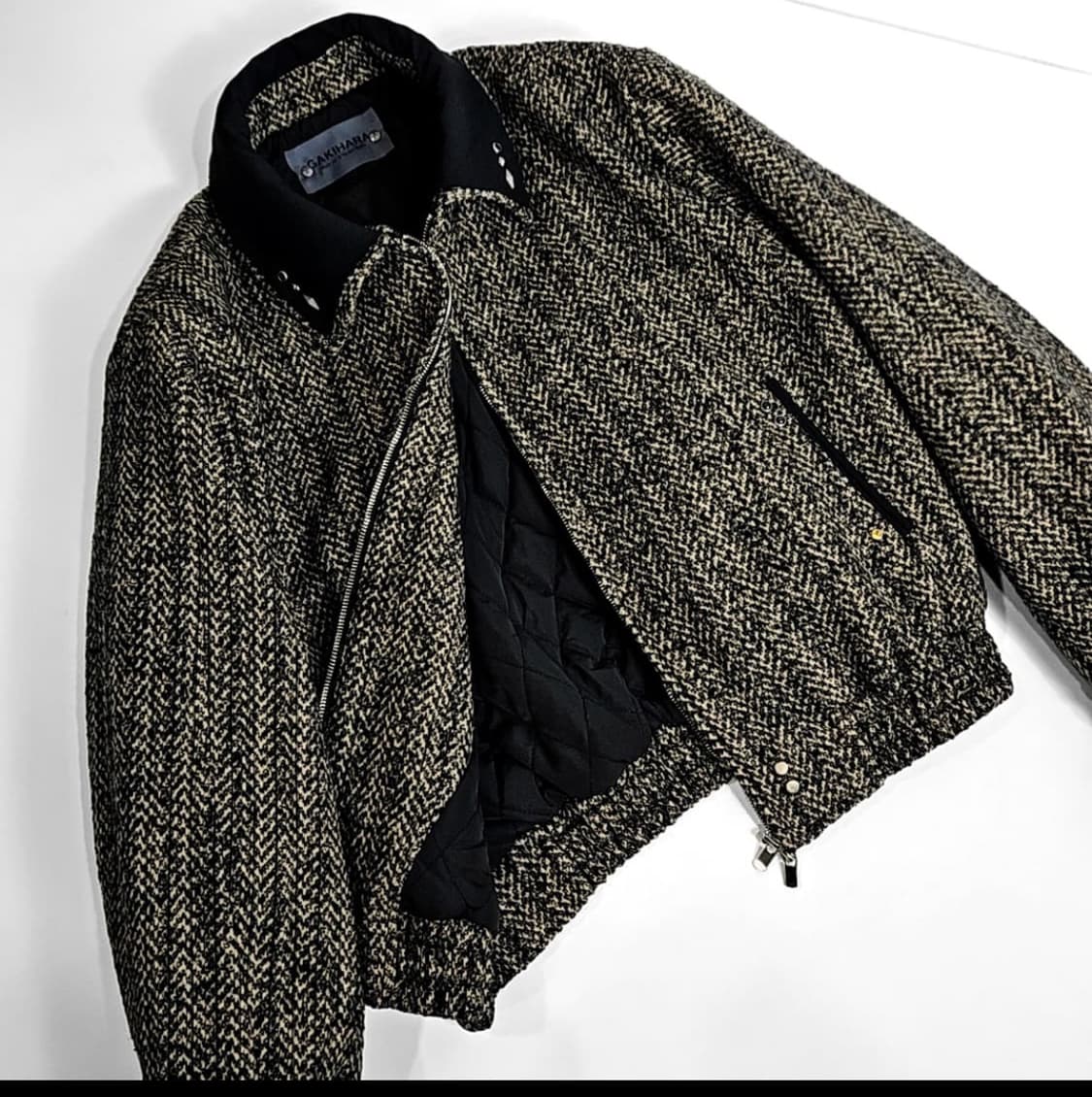 GAKIHARA 더블카라 트위드 자켓 상품이미지1