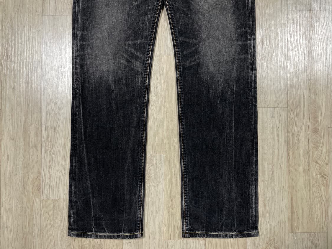 31) 랭글러 재팬 흑청 하드워싱 데님팬츠 상품이미지6