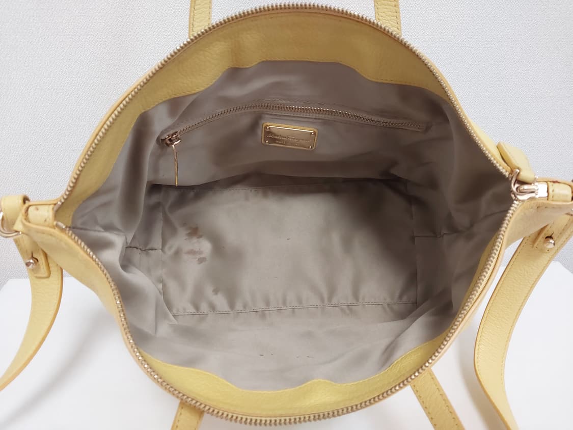 페라가모 간치니 레더 옐로우 투웨이백 (정품) 상품이미지8