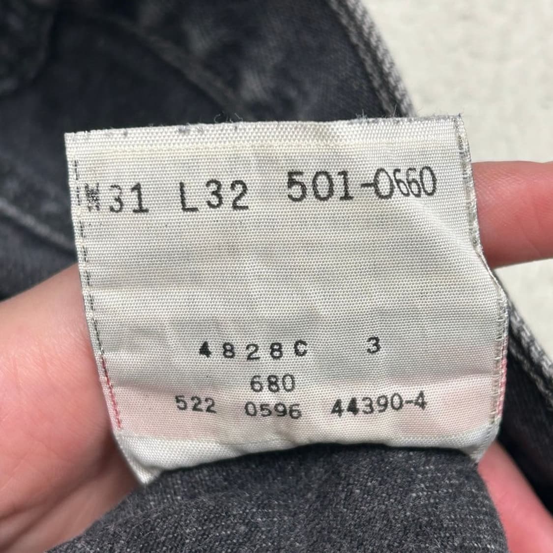 리바이스 501 버튼플라이 블랙 데님 팬츠 W 31 L 32 상품이미지7