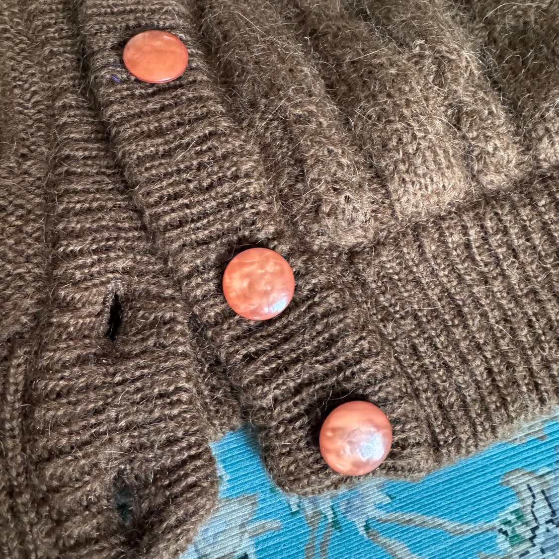 퀄좋은 브라운 빈티지 니트가디건 상품이미지9