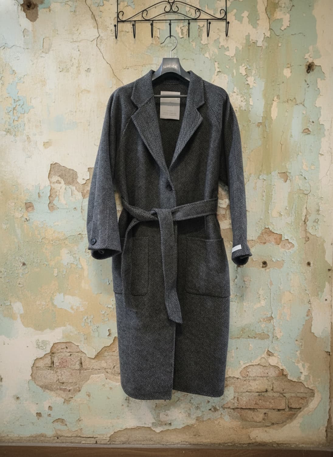 Basil 헤링본 롱코트 Free 상품이미지1