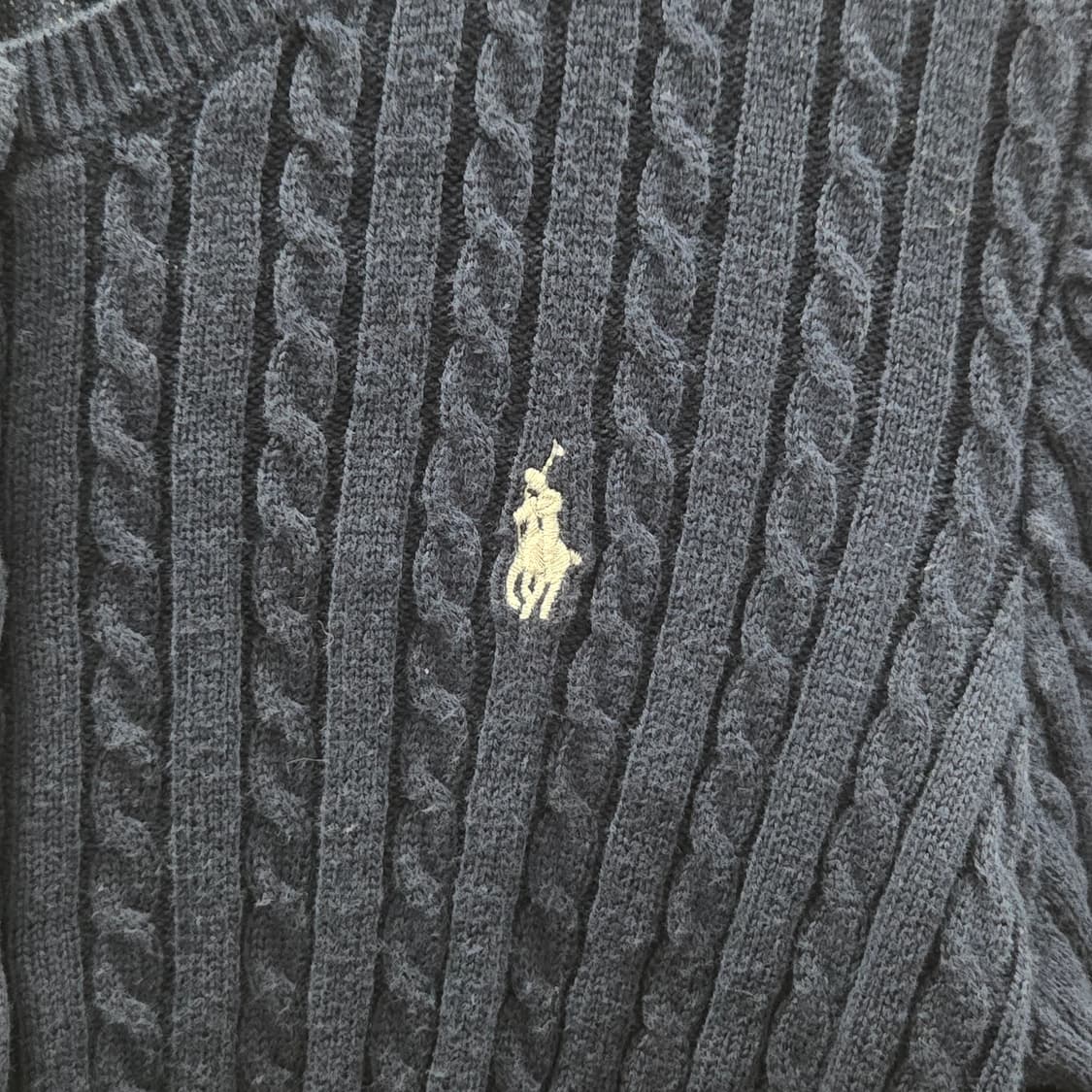 폴로랄프로렌 여아 케이블 니트 가디건 네이비 M/8/10  상품이미지2