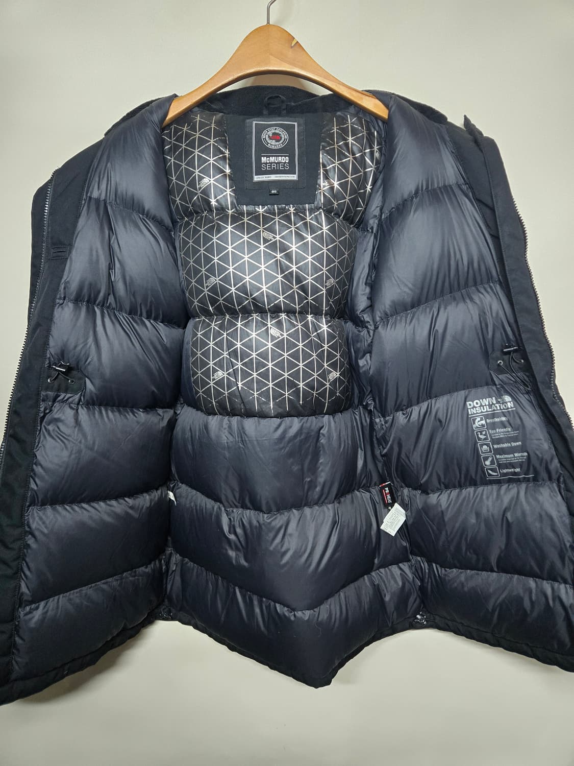 노스페이스 맥머도 구스다운패딩 95 (L) 블랙 모자퍼X 상품이미지3