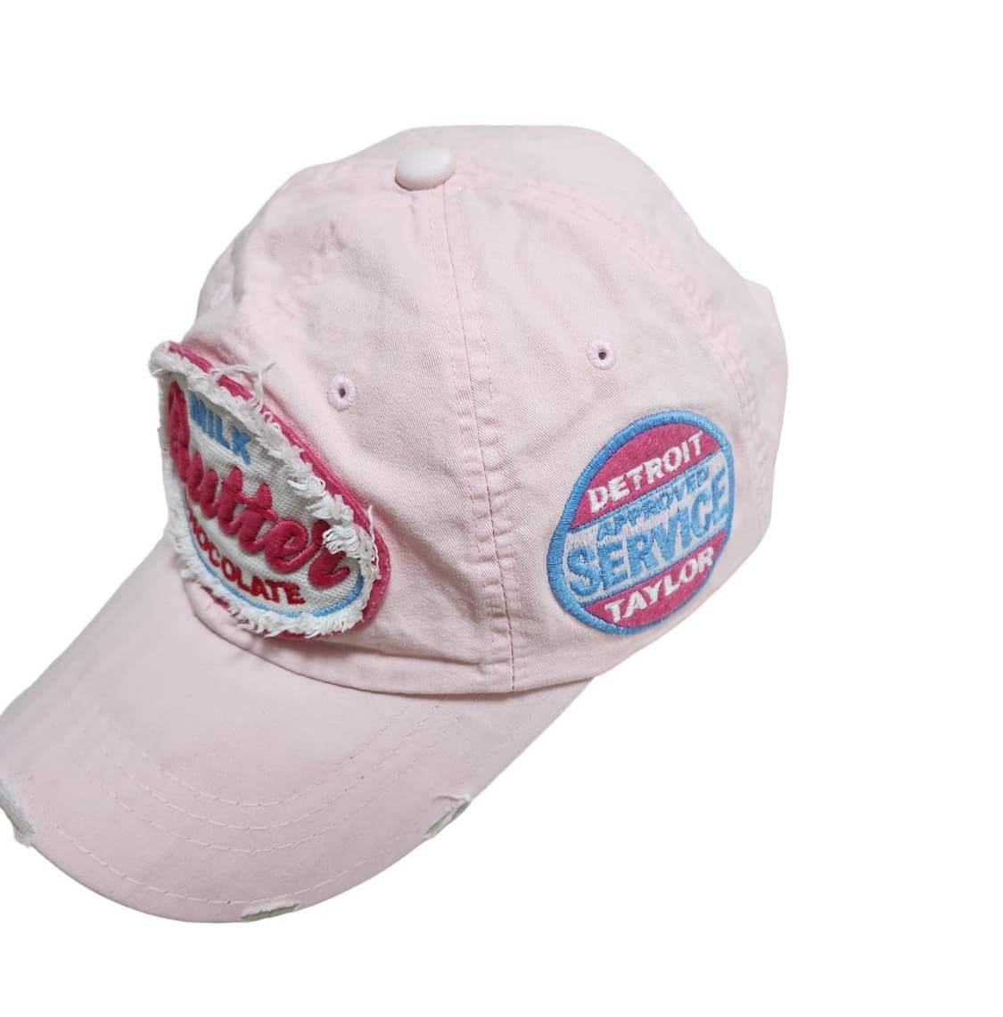 Vintage y2k 연핑크 데미지 볼캡 상품이미지2