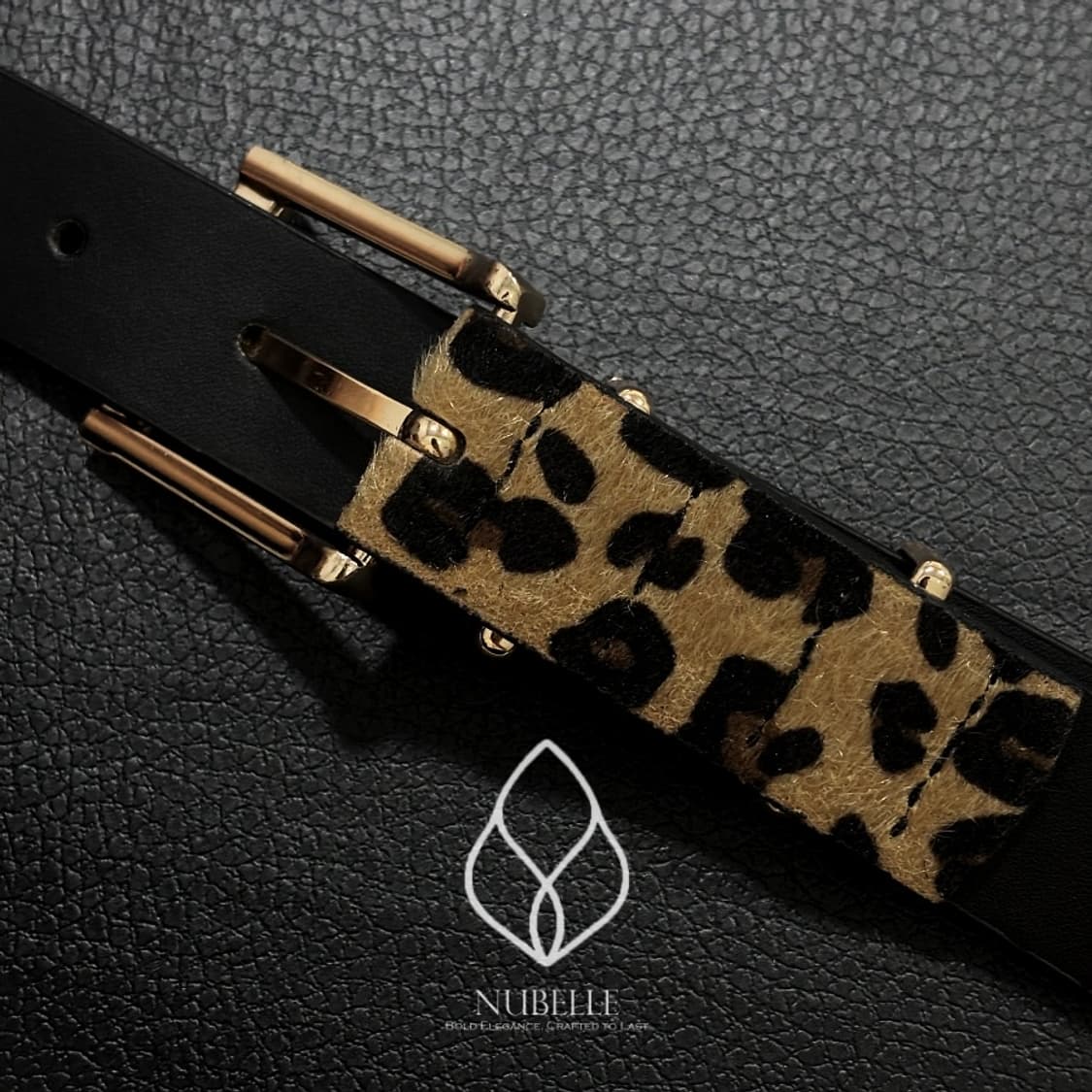 🌗 Leopard hair belt / 호피 레오파드 골드바 벨트 상품이미지9
