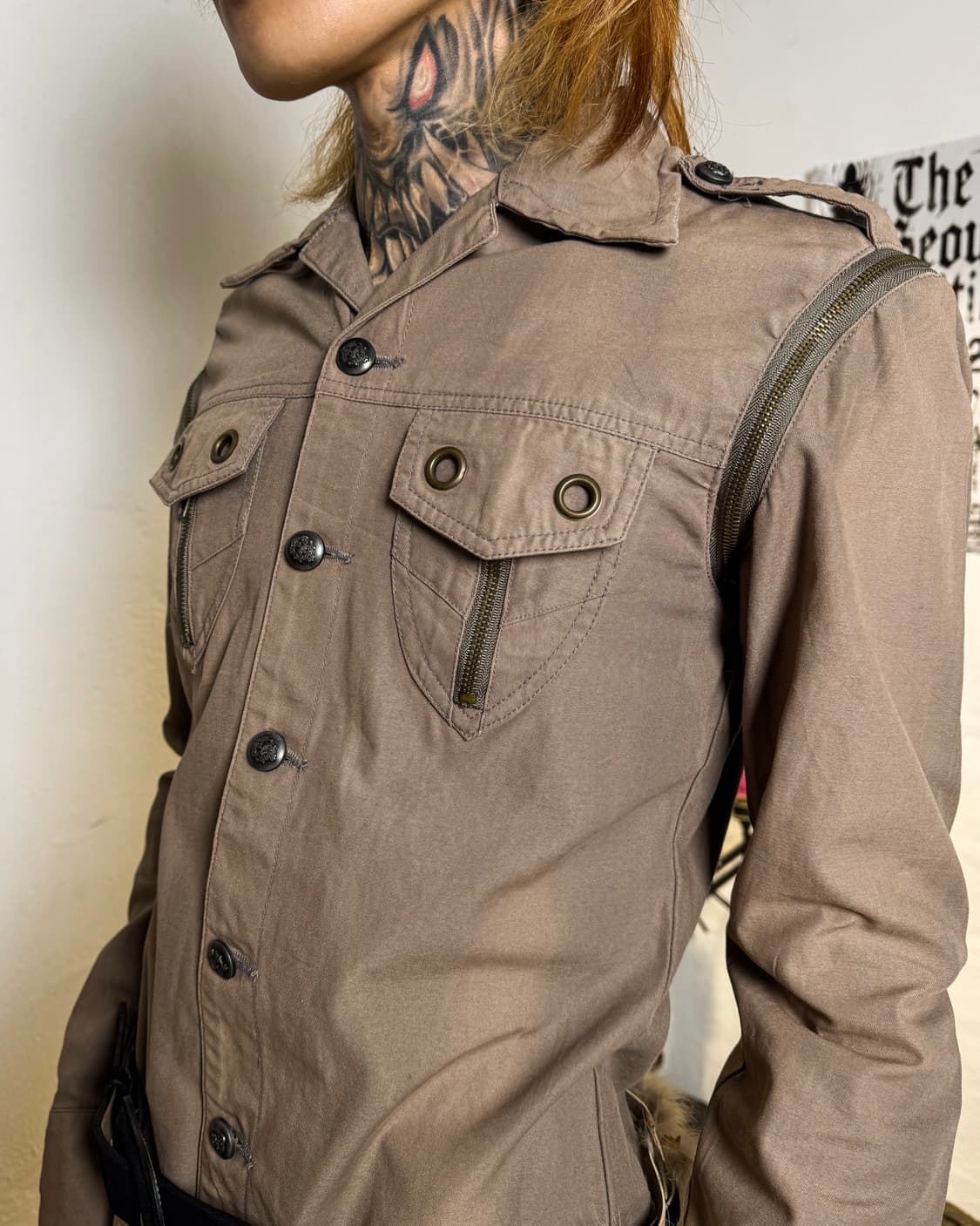 Zip Detail Shirt Jacket 상품이미지2