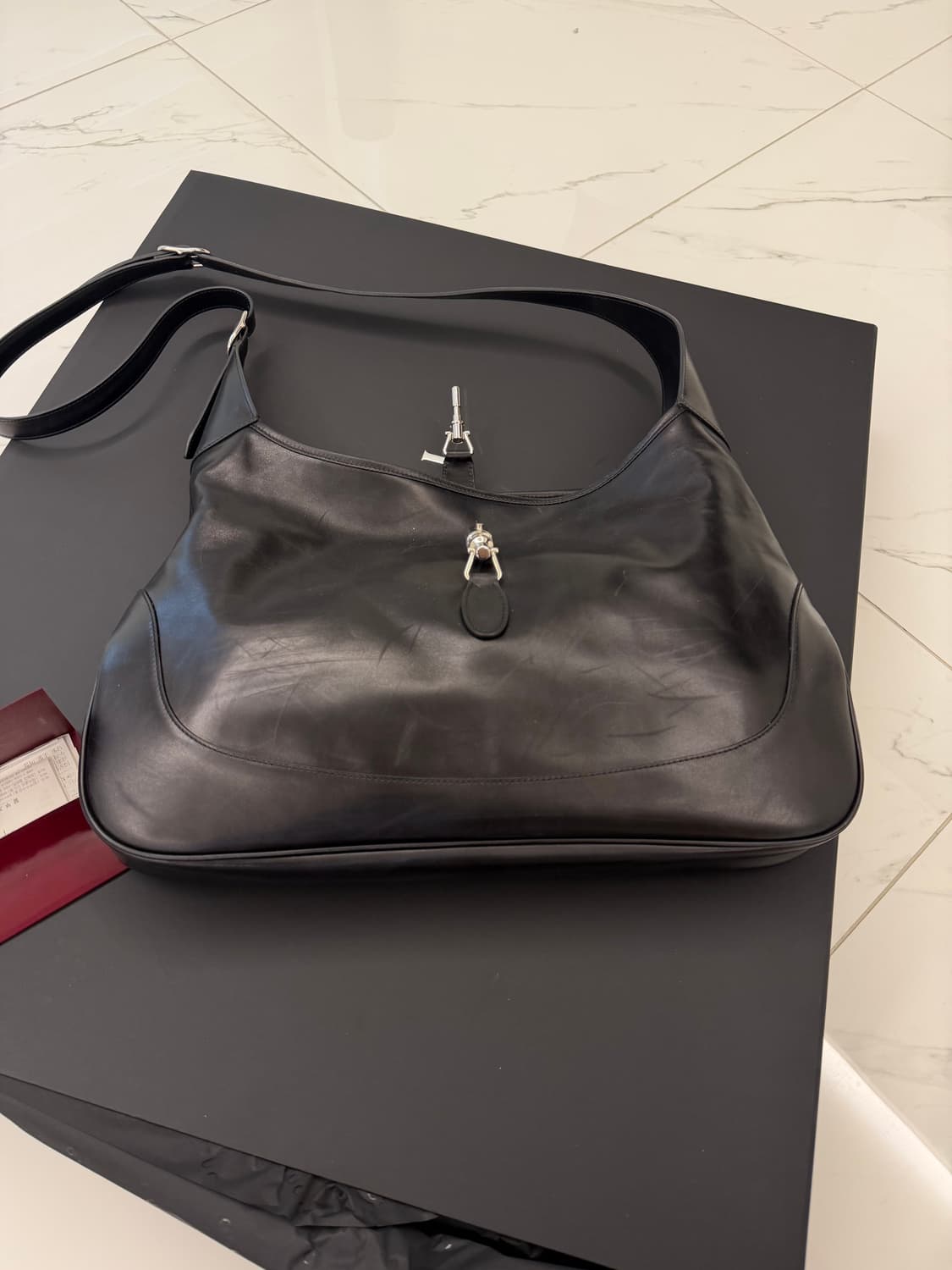 구찌 뎀나 재키 1961 라지 크로스백 스크레치버젼 상품이미지6