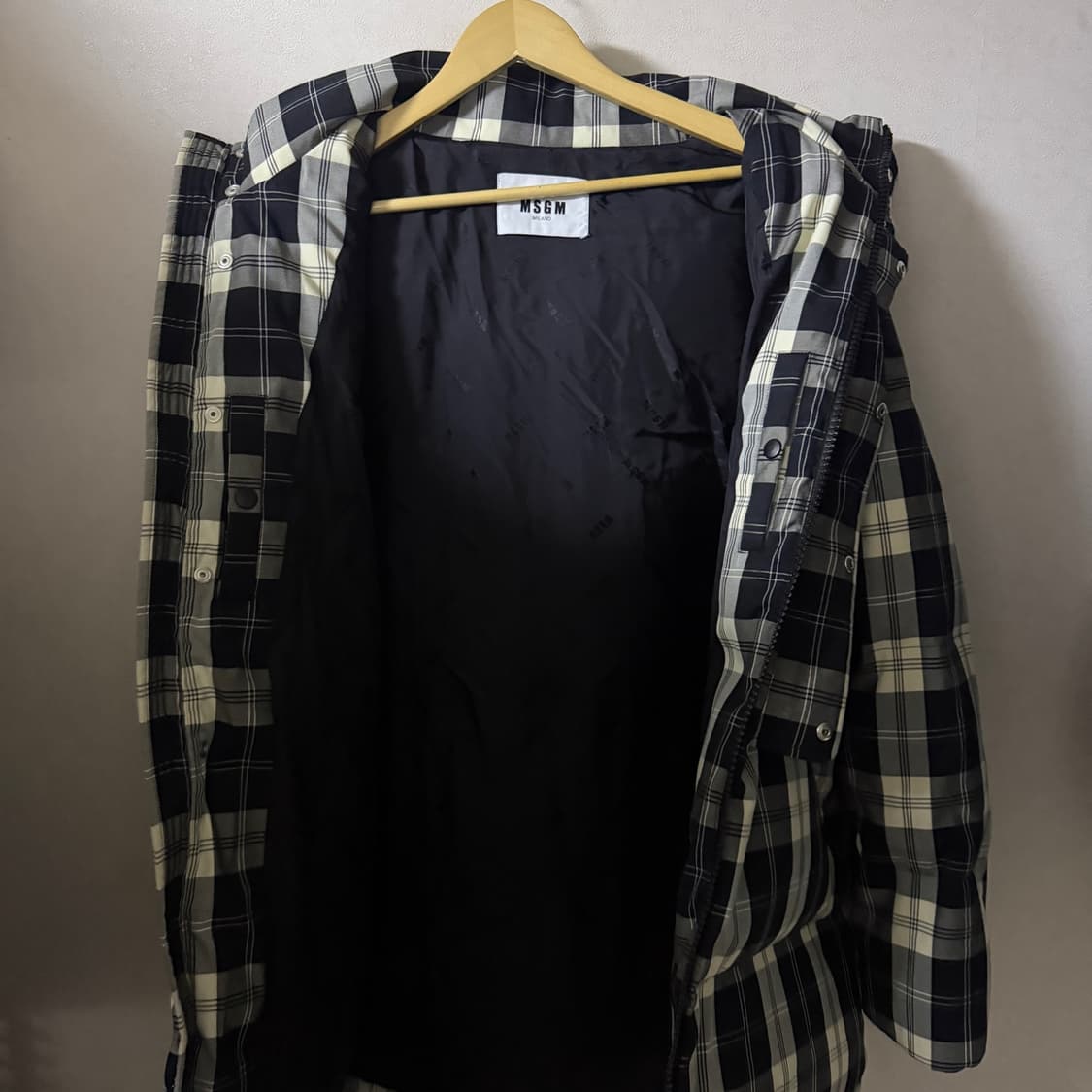 MSGM 남성 체크패턴 다운패딩점퍼 52(남성 105정도) 상품이미지7