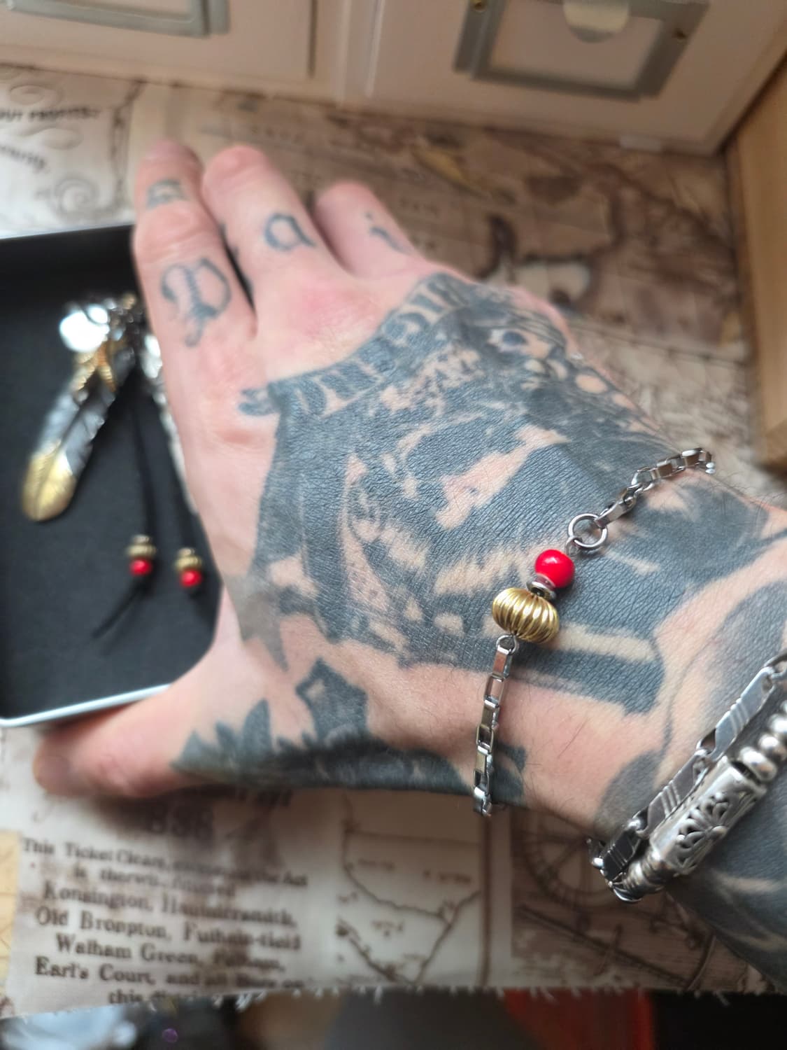 3cross  single/ 레이어드 포인트 brass 써지컬 팔찌 상품이미지8