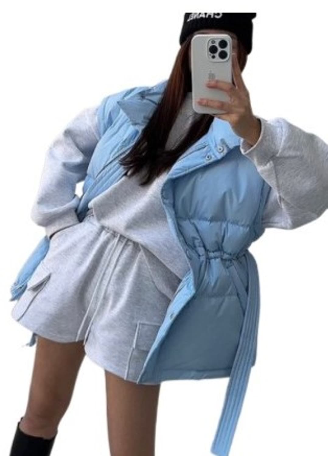 벨티드 패딩 베스트 (새상품) 상품이미지1