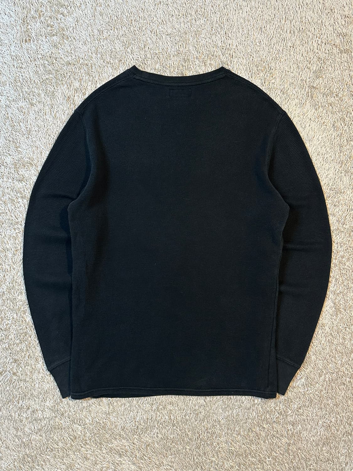 폴로 랄프로렌 POLO 신형 와플 니트 롱슬리브 긴팔 블랙 상품이미지3