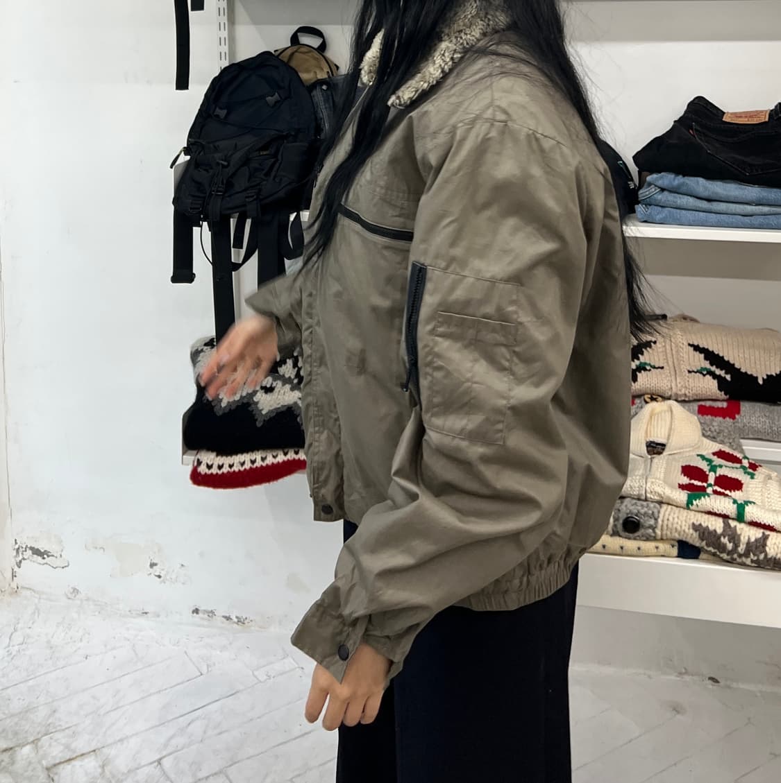 빈티지 봄버 자켓 상품이미지8