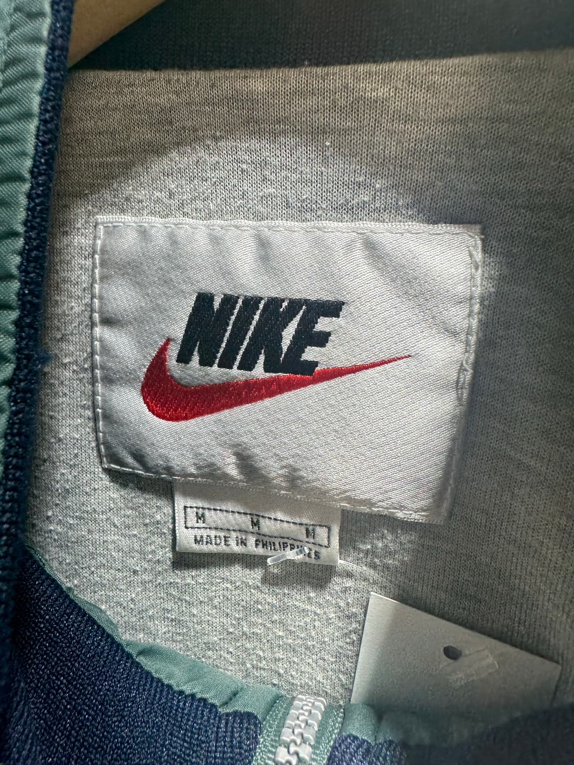M 나이키 네이비 그린 배색 아노락 상품이미지4