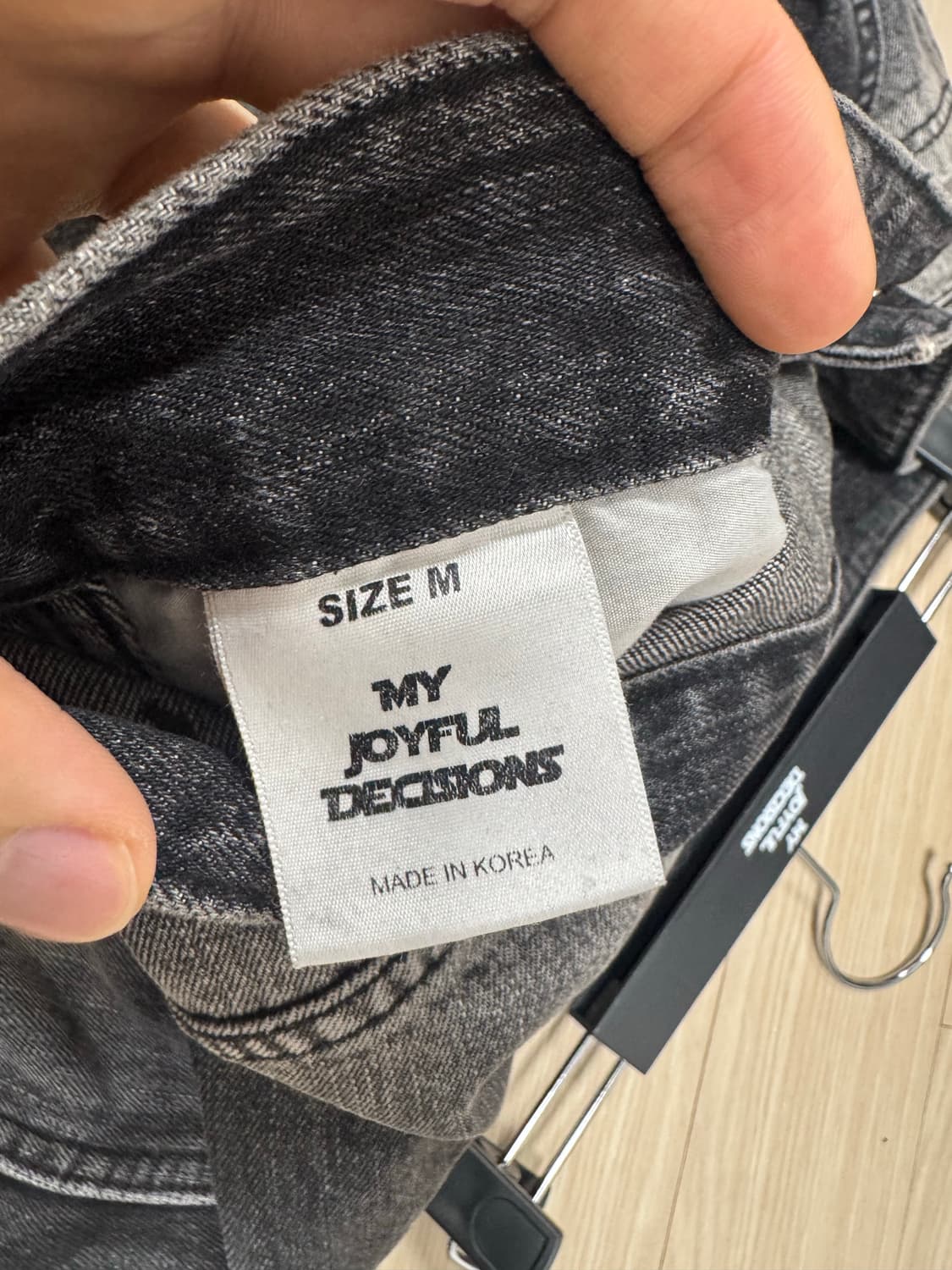 (M) mjd 3D 니 데님 팬츠 블랙 상품이미지6