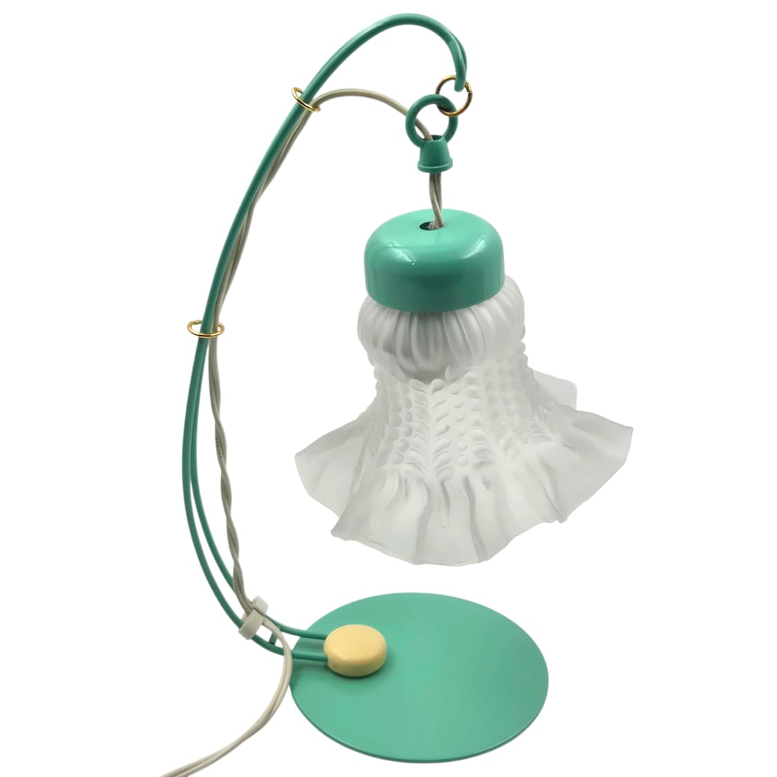 70s 히카리 프릴 불투명 쉐이드 민트 호롱 램프 상품이미지2