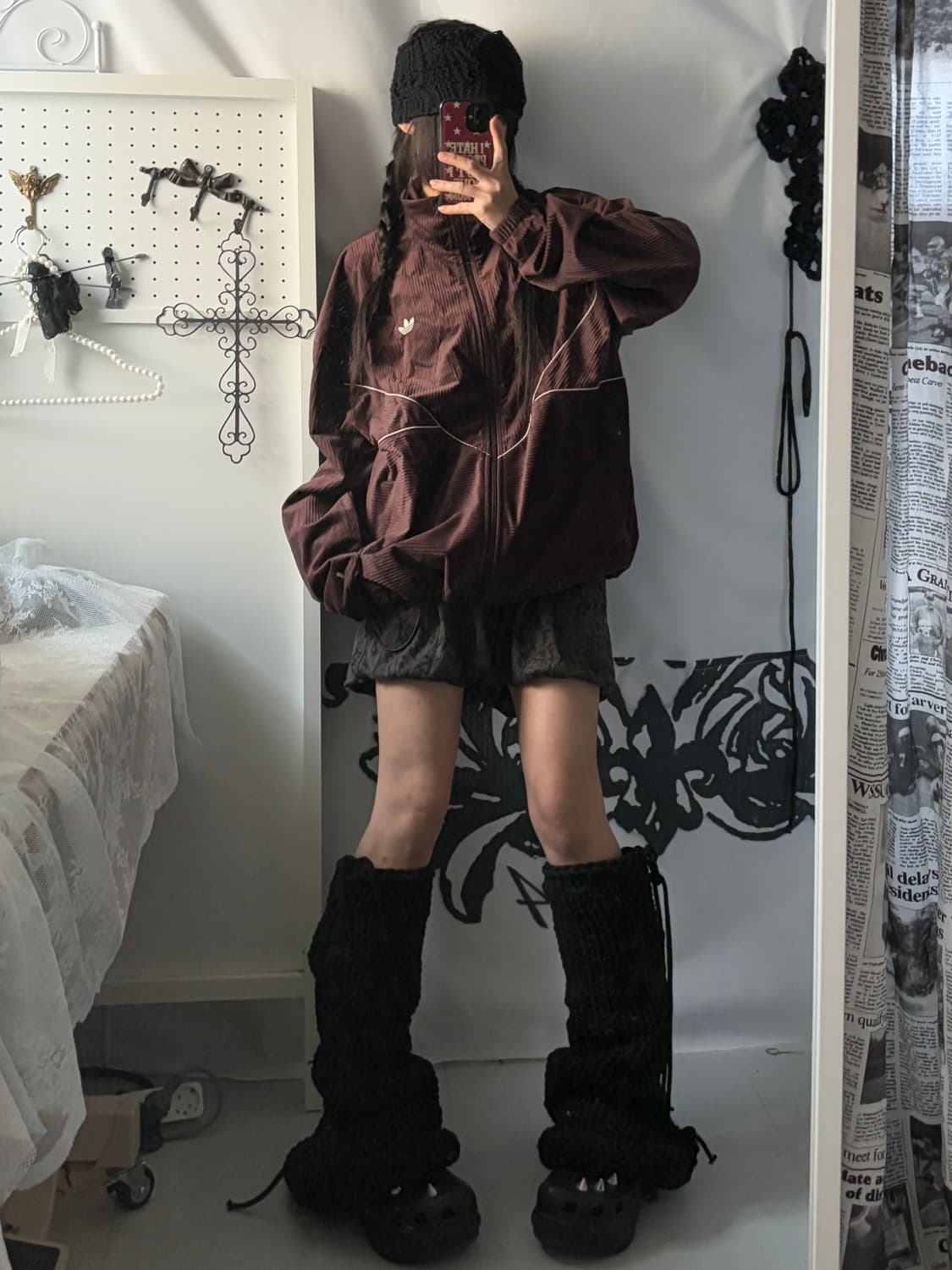 • Adidas Corduroy Burgundy Track Top 상품이미지2