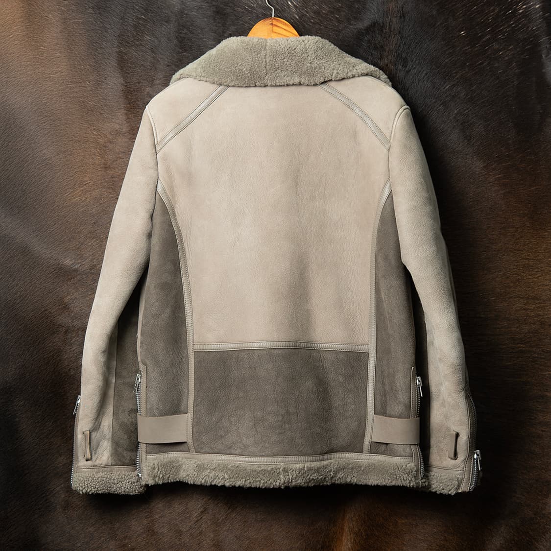 [100] 올세인츠 16FW HAWLEY  양가죽 양털 시어링 자켓  상품이미지7