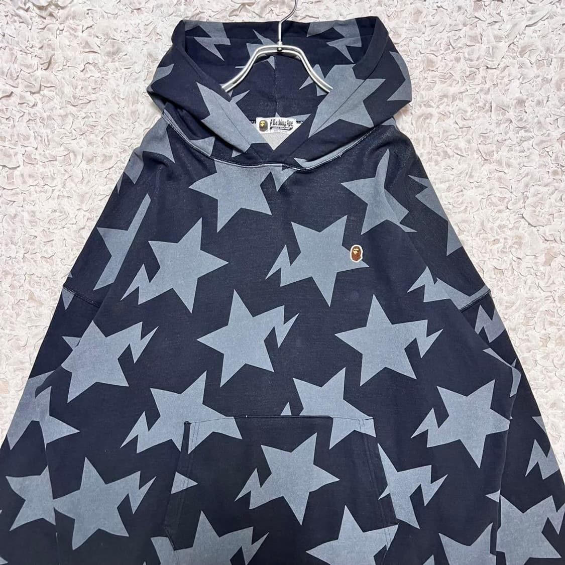 베이프 베이프 스타 패턴 루즈 핏 풀오버 후드 상품이미지2