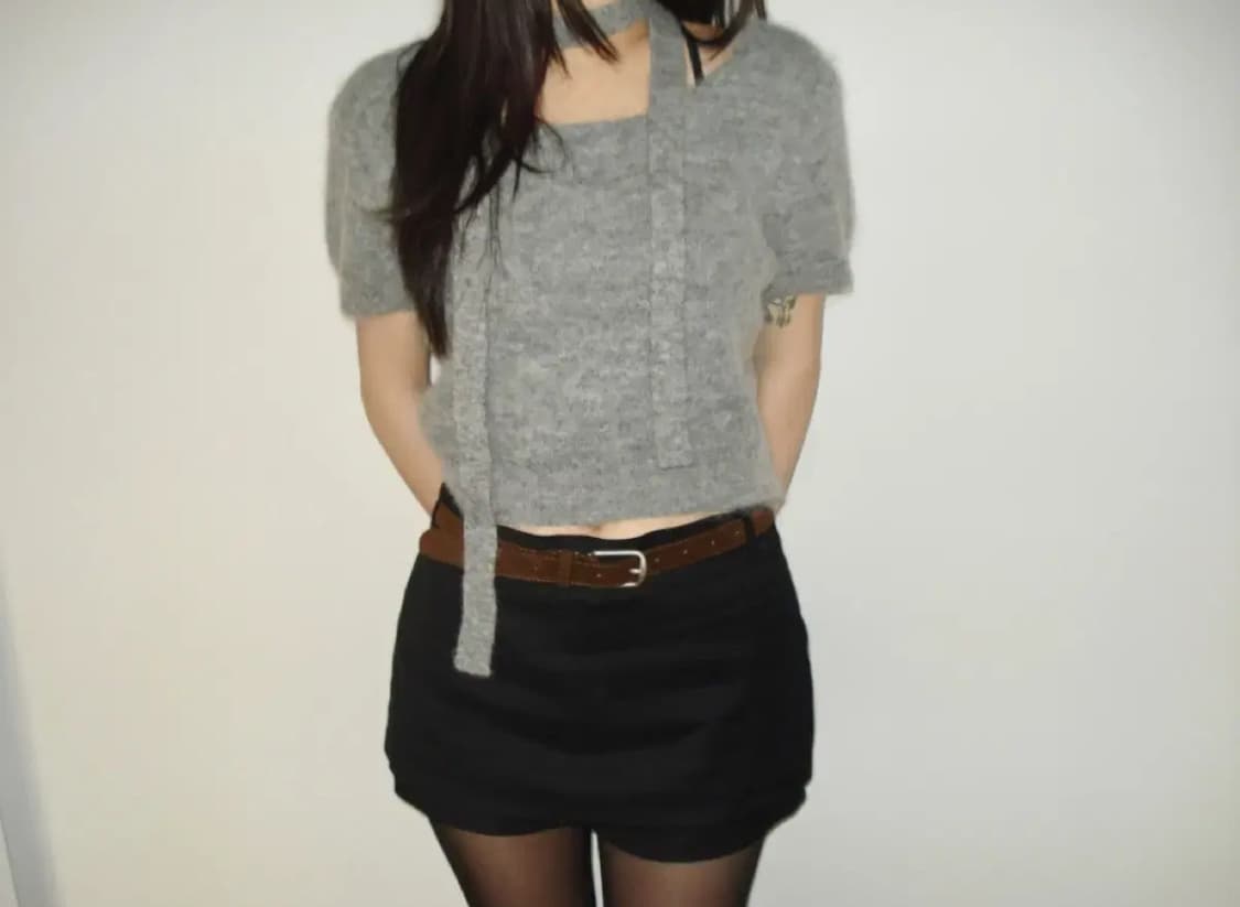 아워캐비넷 머플러 니트 세트 mine muffler half knit 상품이미지2