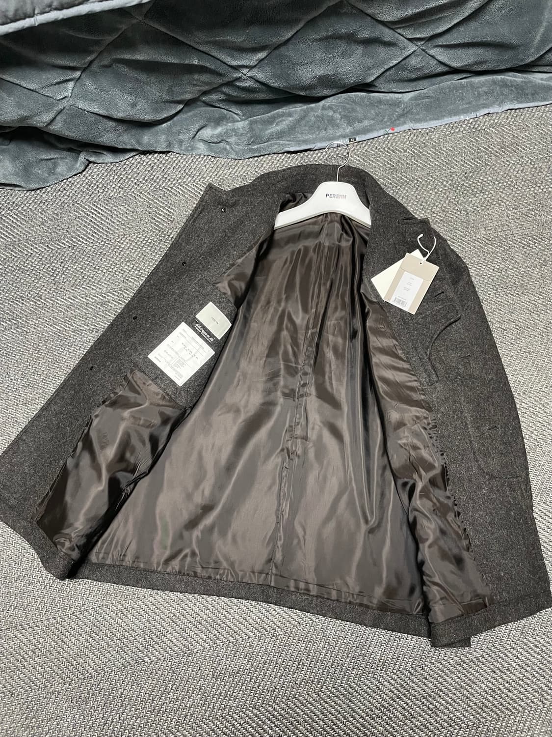 퍼렌 25aw 울카코트 멜란지브라운 1사이즈 상품이미지5