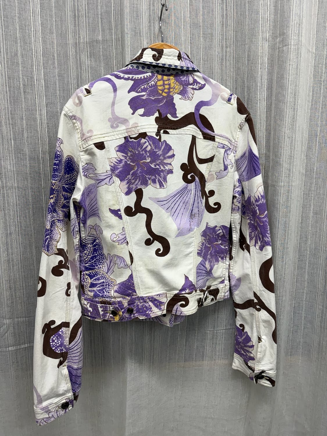 저스트 카발리 플로럴 데님 자켓 상품이미지5