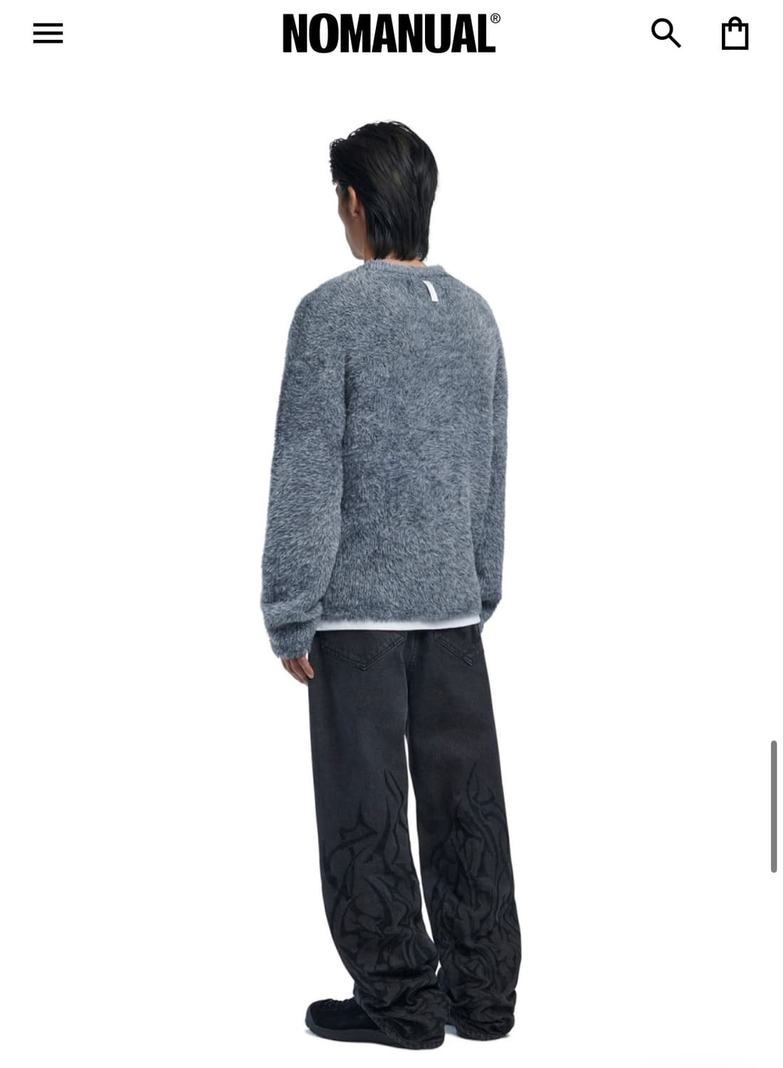 노매뉴얼) Hairy Soft Cardigan Melange L 상품이미지5