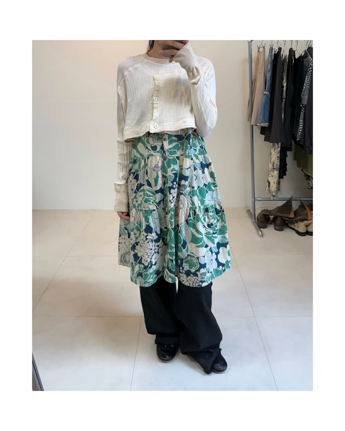 Beams boy 스웨덴 아미 롱슬리브 탑 상품이미지3