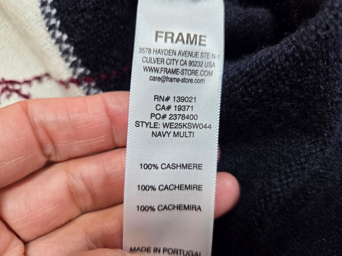 프레임(FRAME)X소더비 캐시미어100 아가일 베스트니트 66-77 상품이미지10