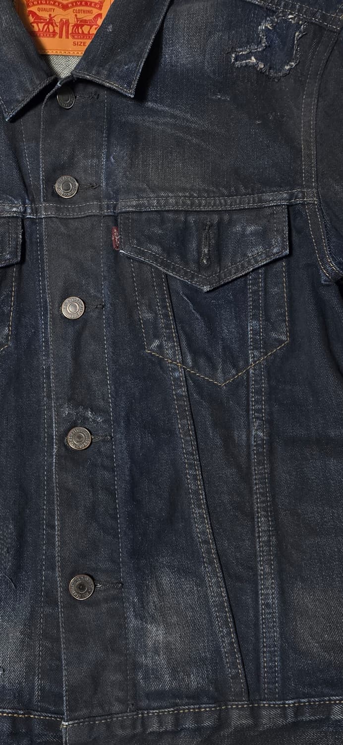 리바이스 데미지 데님 자켓 S 상품이미지6